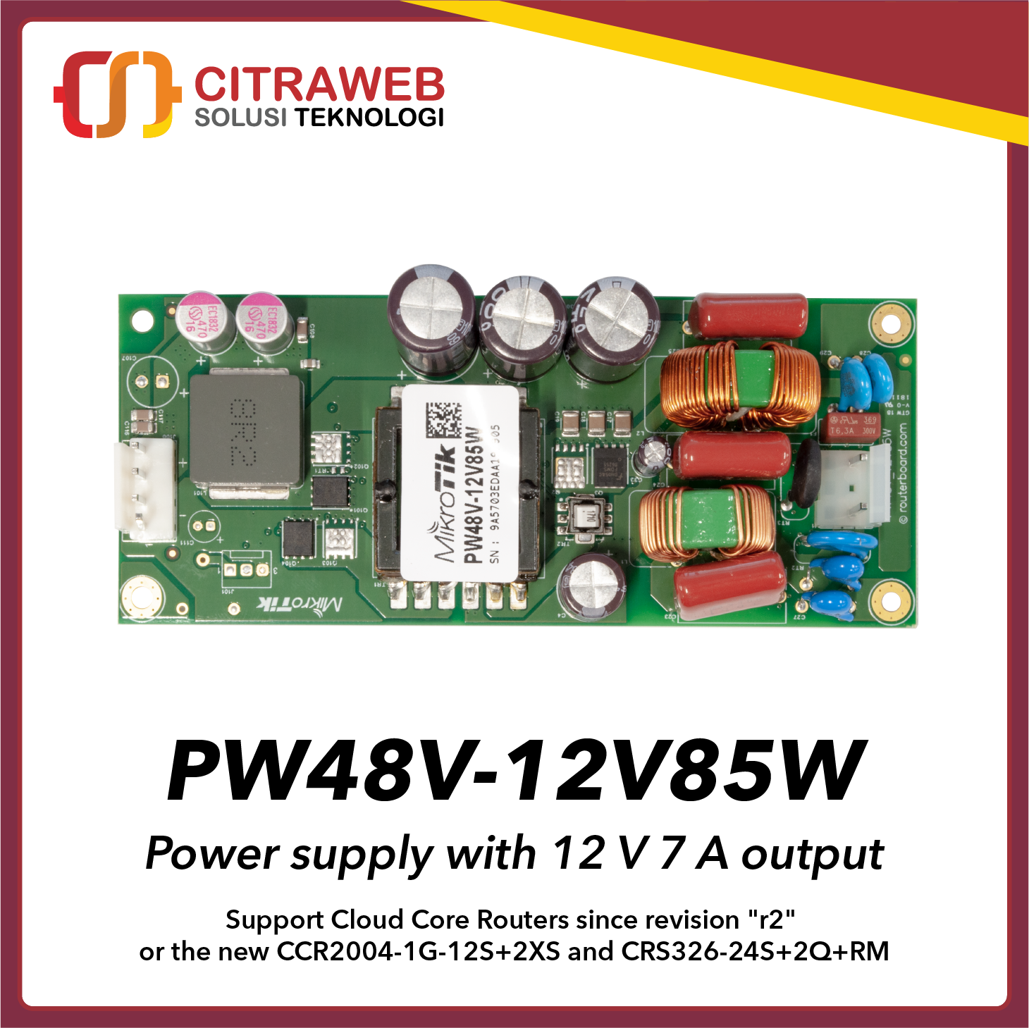 Mikrotik Open Frame Power supply PW48V12V85W Lazada Indonesia