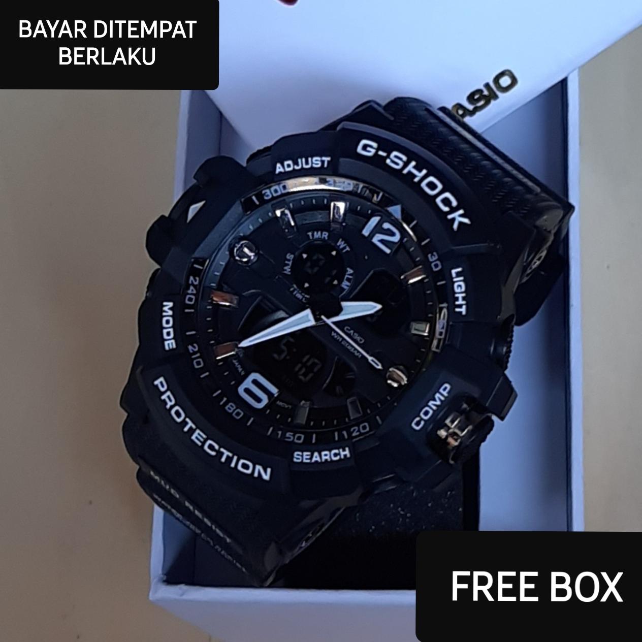 FREE BOX Jam Tangan Sport Fashion Pria G Shock_GWG1000/dual time Water Resist - Limited
