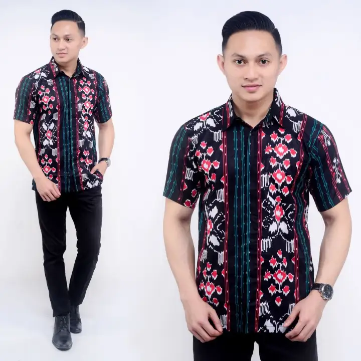 Kemeja Pria Batik Modern Motif Songket Tenun Etnik Best Seller Lazada Indonesia