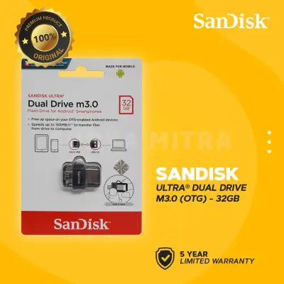 Flashdisk Sandisk 32GB Original Dual Drive OTG 3.0 M3