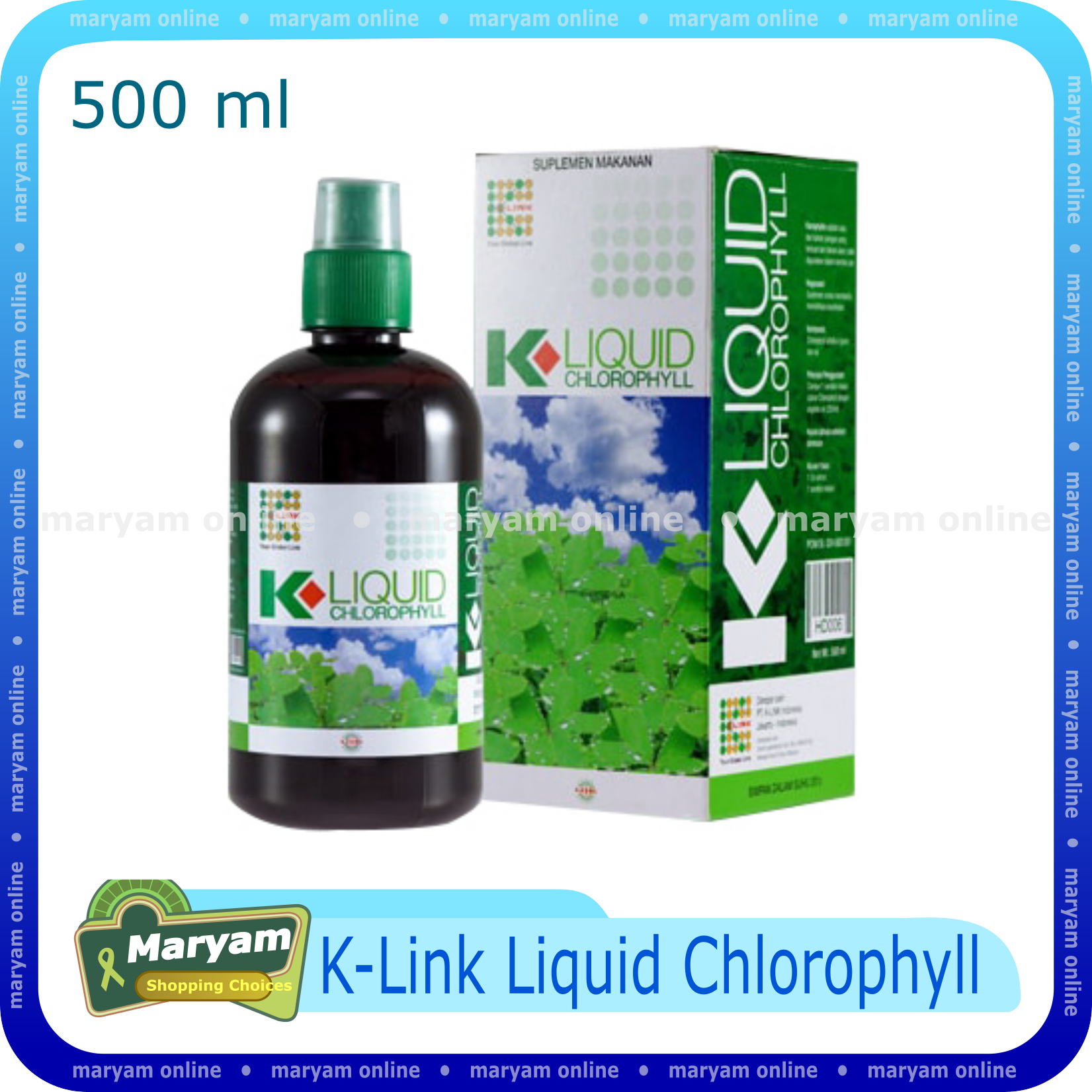 K Link Klorofil Liquid Chlorophyll 500 ml Bergaransi + Jahe Amanah
