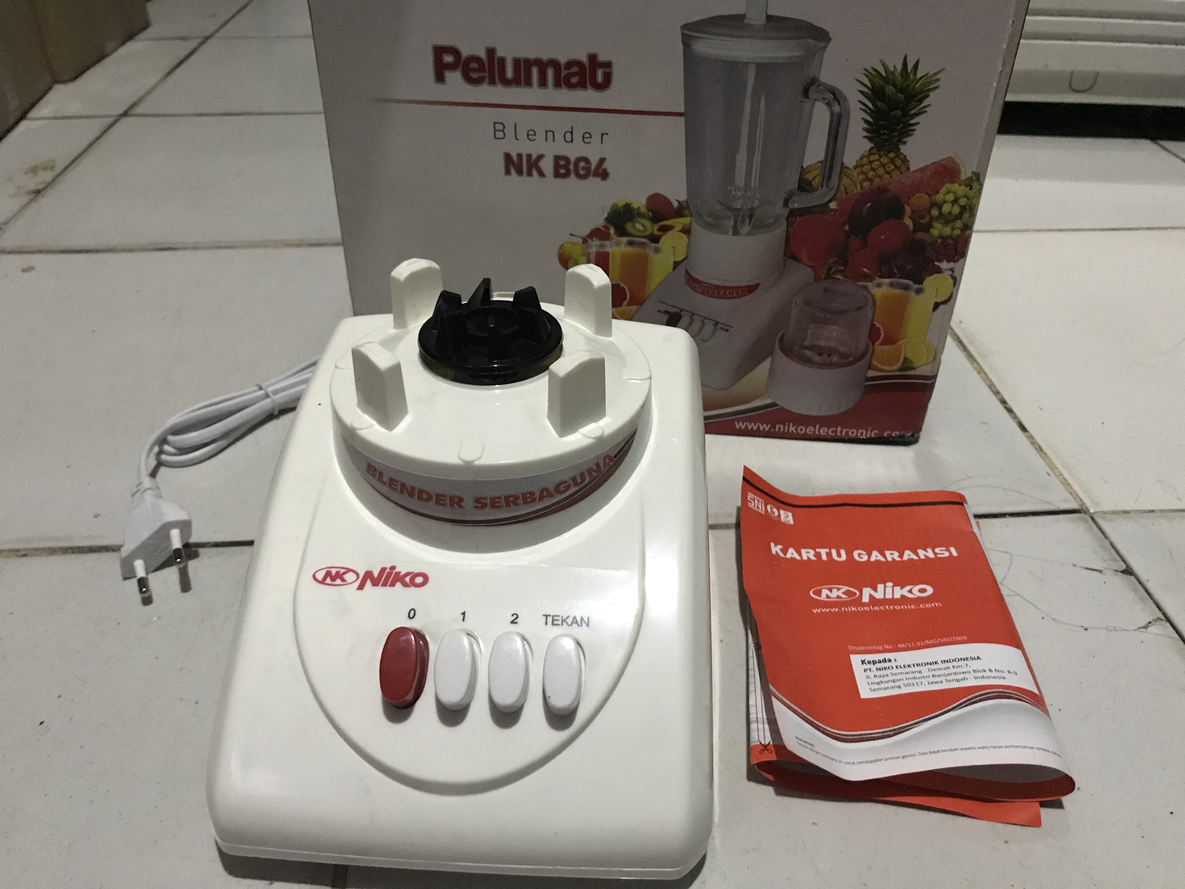 Mesin Blender Niko hanya mesin blender bergaransi pengganti 101pl dll
