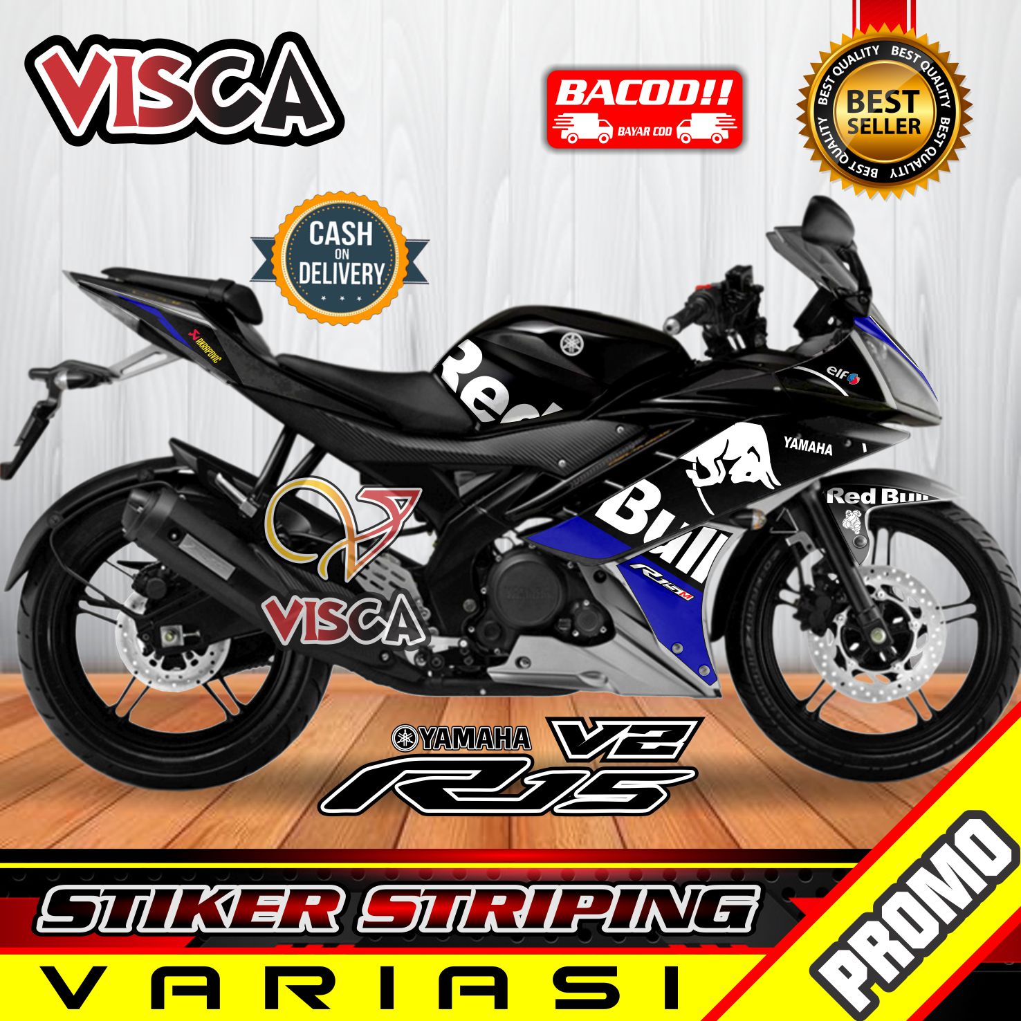 Stiker Striping R15 V2 Variasi Redbull Torro | Lazada Indonesia