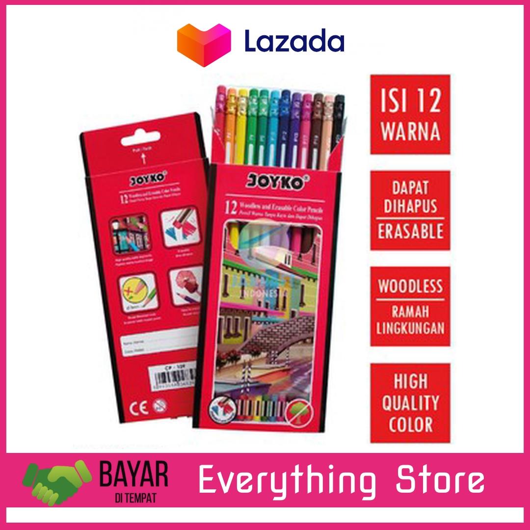 Promo Joyko Cp 109 12 Warna Pensil Warna Bisa Dihapus Erasable Colored Pensils Everything Store Id Lazada Indonesia
