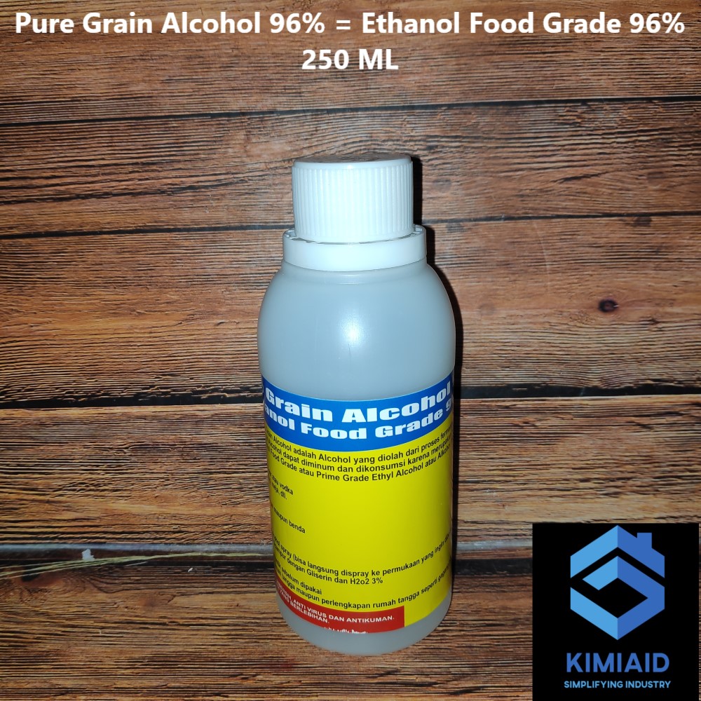 Pure Grain Alcohol 250 ML Ethanol Food Grade 96 Alkohol 96 Persen
