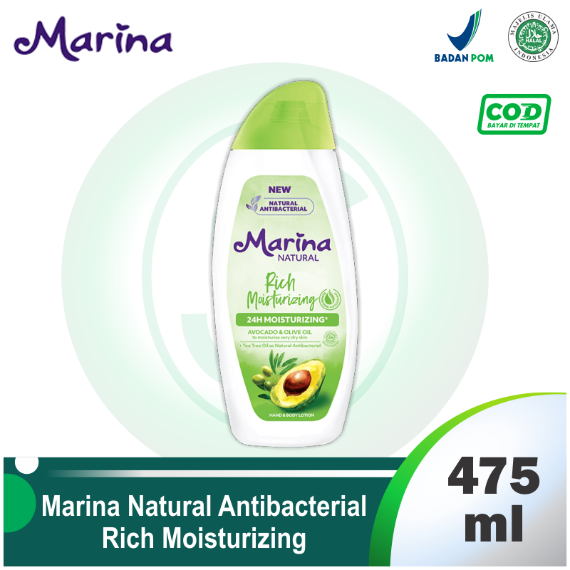 Marina Hand & Body Lotion Natural Nourished & Healthy 475ml Lazada