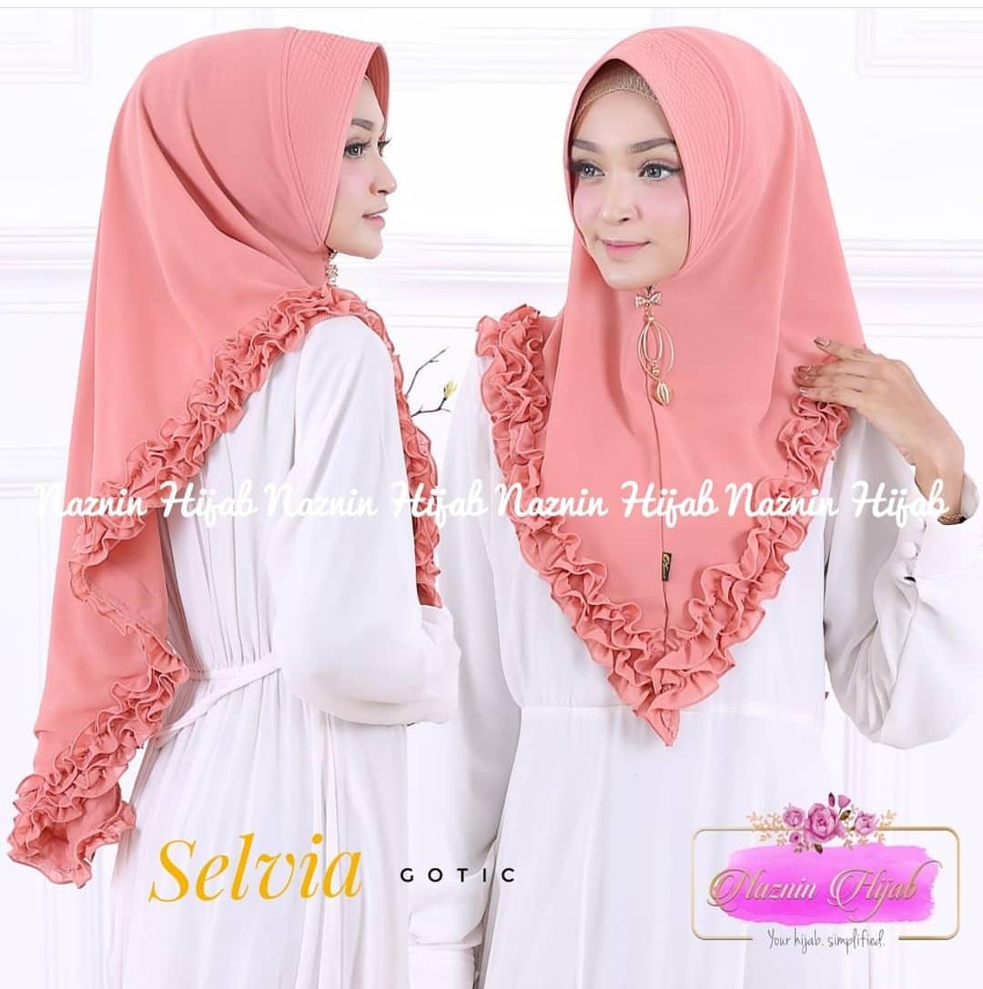 Khimar Mini Selvia Gotik Dusty / Grosir Murah / JIlbab Khimar Simple / Hijab Instan Syari / Khimar Bergo