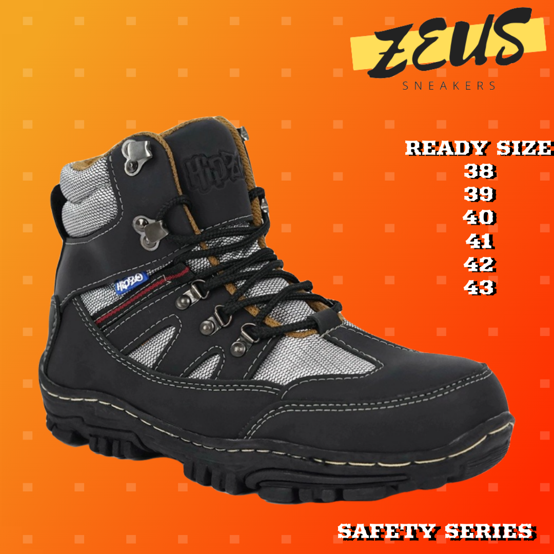 ZEUS Sepatu Safety Boots Pria Ujung Besi M 050 Safety Shoes Sepatu