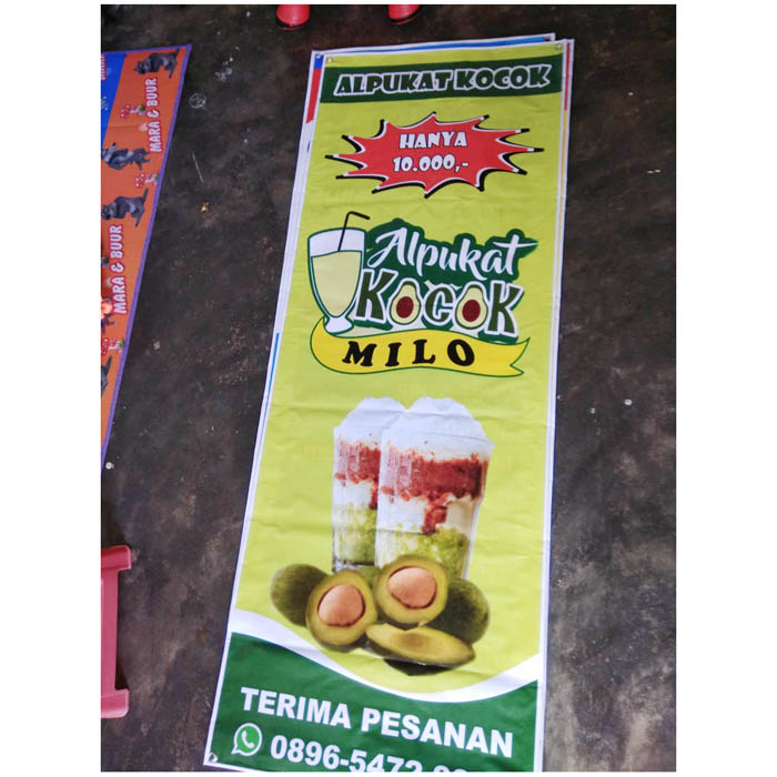 Cetak Spanduk Banner Jualan Es Alpukat Kocok Es Jus Juice Buah Custom Request Free Desain Lazada Indonesia