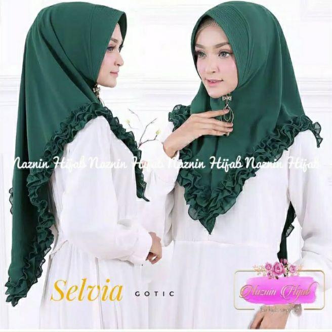 JILBAB INSTAN MURAH SELVIA GOTIK REMPEL / HIJAB TERBARU /FASHION JILBAB
