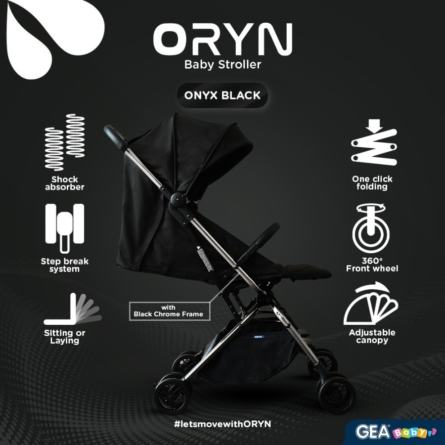 GEA BABY ORYN Baby Stroller ONYX BLACK Lazada Indonesia