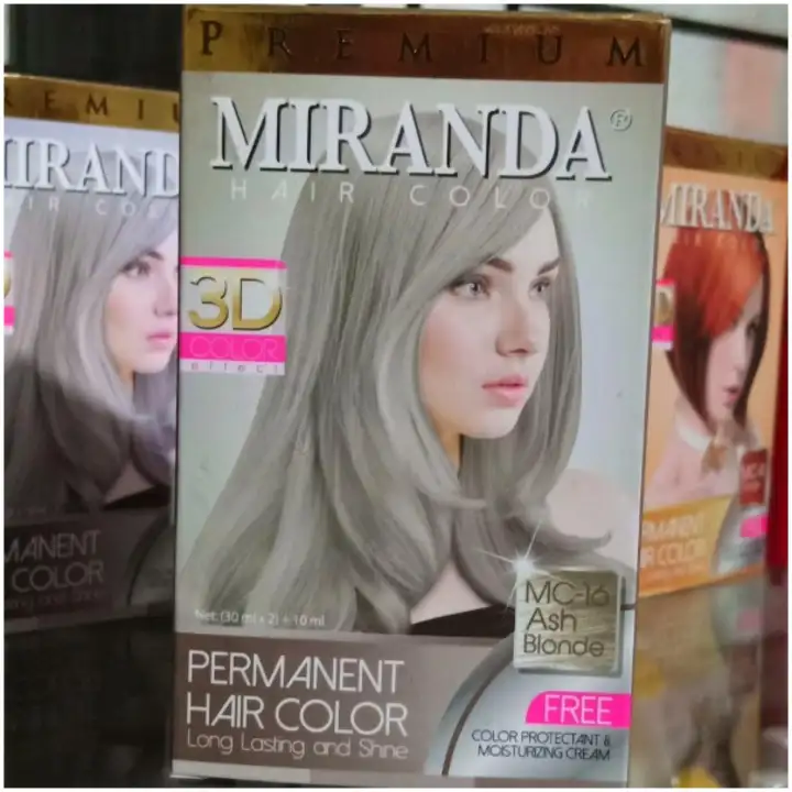 Miranda Permanent Hair Color Cat Rambut Ash Blonde Mc 16