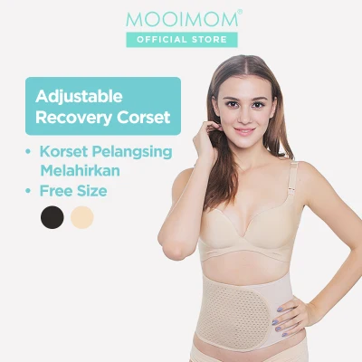 MOOIMOM Adjustable Recovery Corset Korset Pelangsing Pasca Melahirkan - Cream