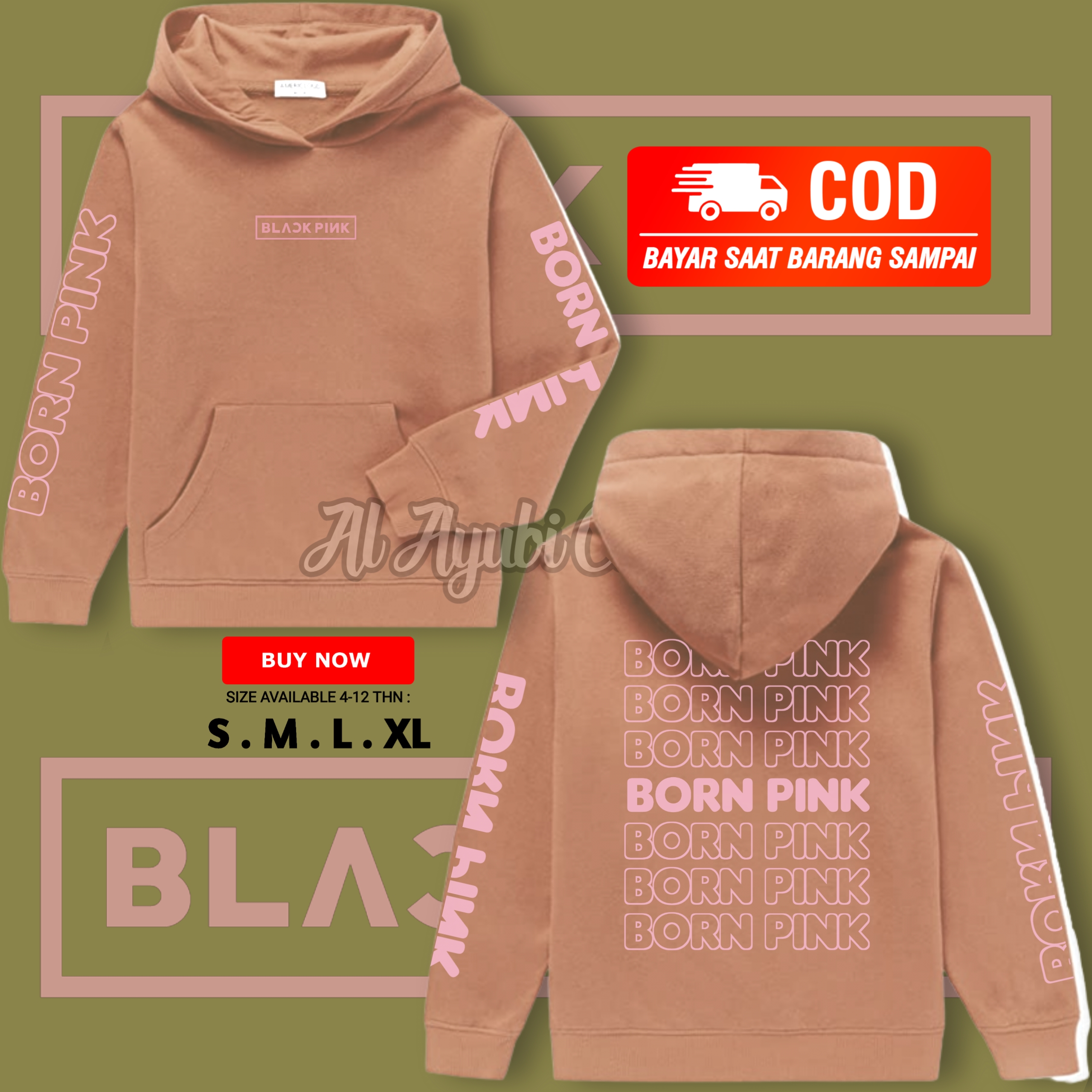 Blackpink Born Pink Hoodie Blackpink Original Bl*ckpink Jaket Anak