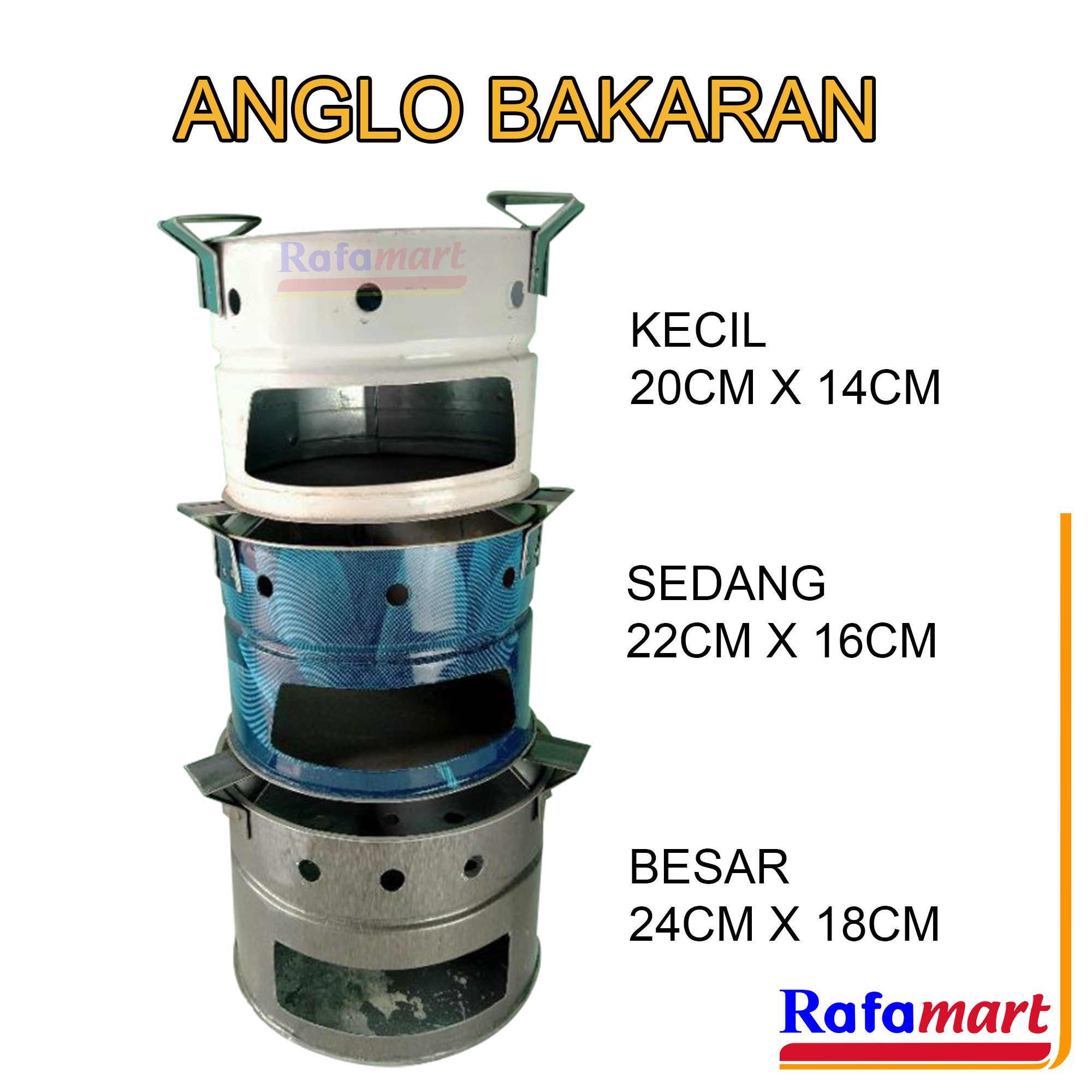 Bakaran Bulat Bahan Bekas Kulkas Tebal/ Ukuran 20cm 22cm 24cm/Anglo