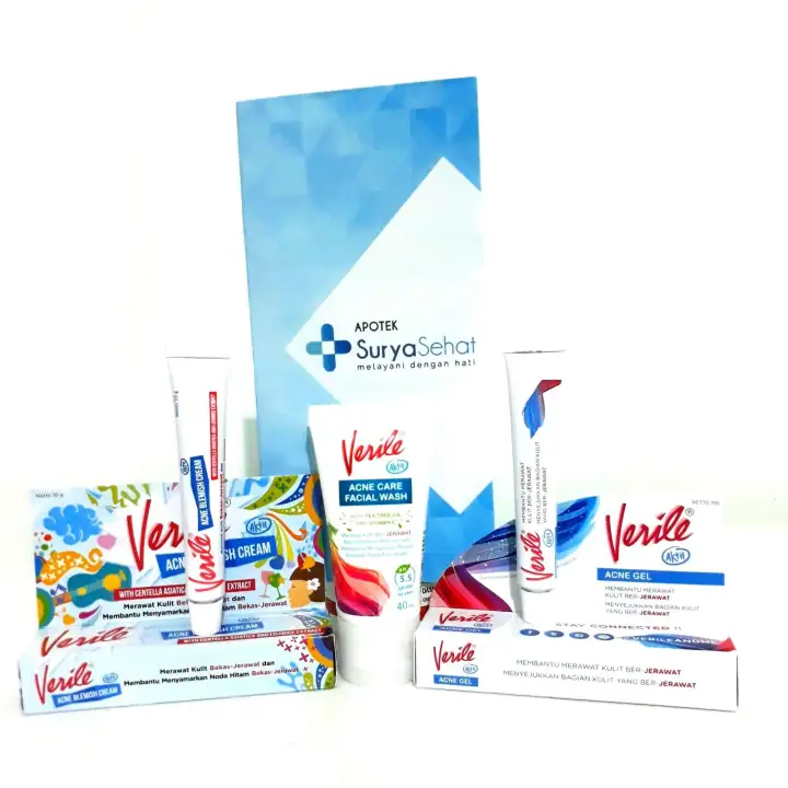 Paket Verile 3in1 Verile Acne Gel Verile Acne Blemish Cream Verile Facial Wash Lazada Indonesia
