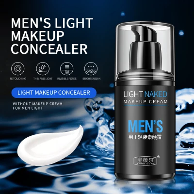 【Bevy】Men's Makeup Cream Light Makeup Concealer Acne Marks BB Cream Brightens Skin Foundation Lazy Makeup Cream Cosmetics
