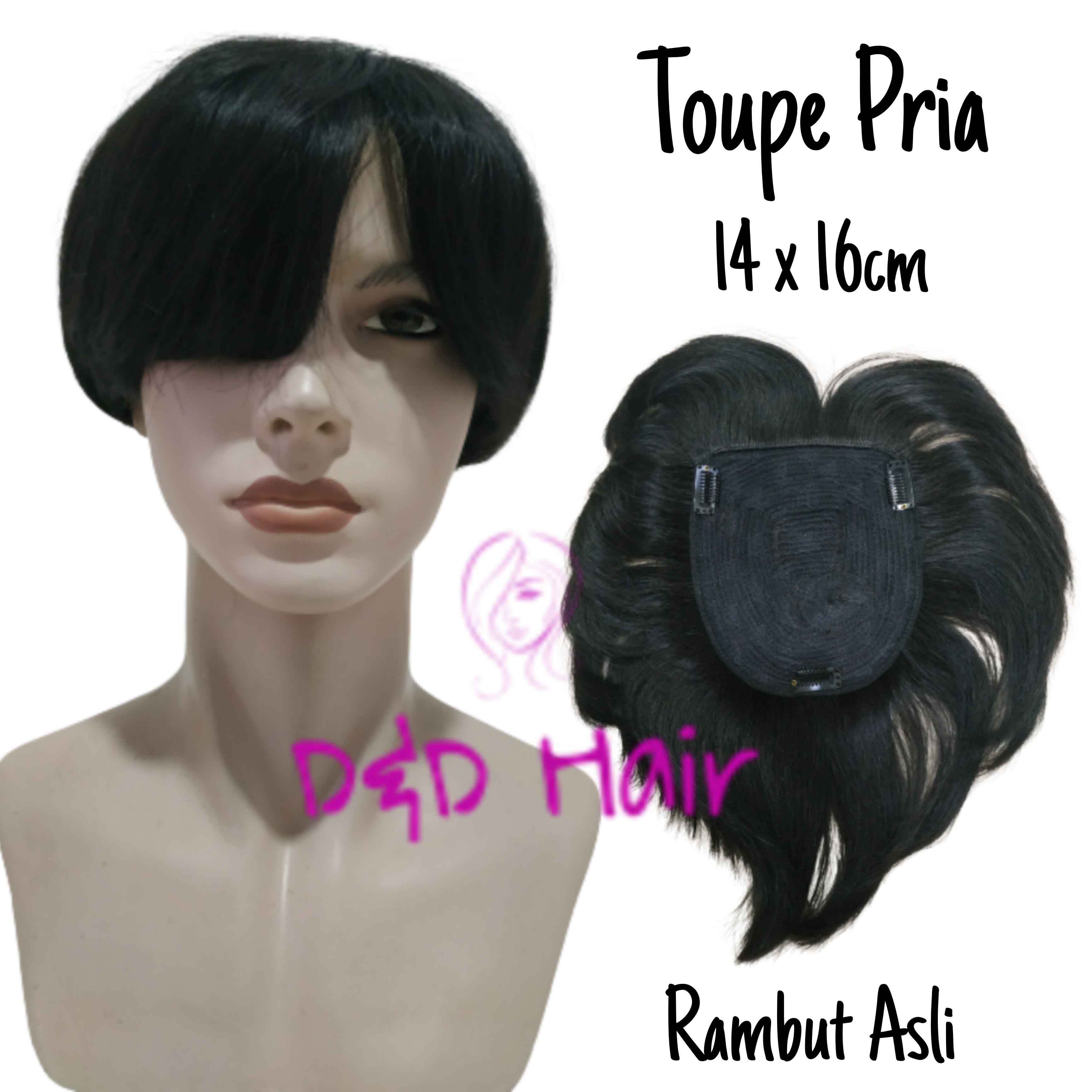 Toupee Wig Toupee Pria D&D1715 Penutup Rambut Tipis/Botak