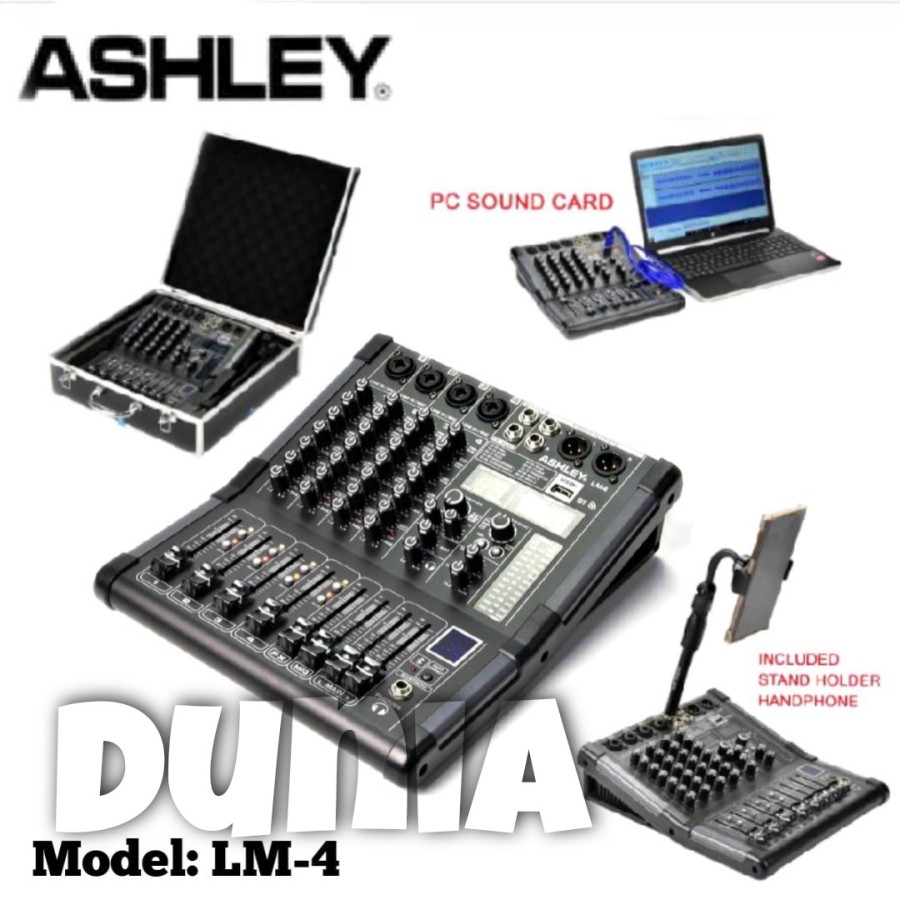 Mixer Ashley LM 4 Original 4 Channel Bluetooth USB Interface Lazada