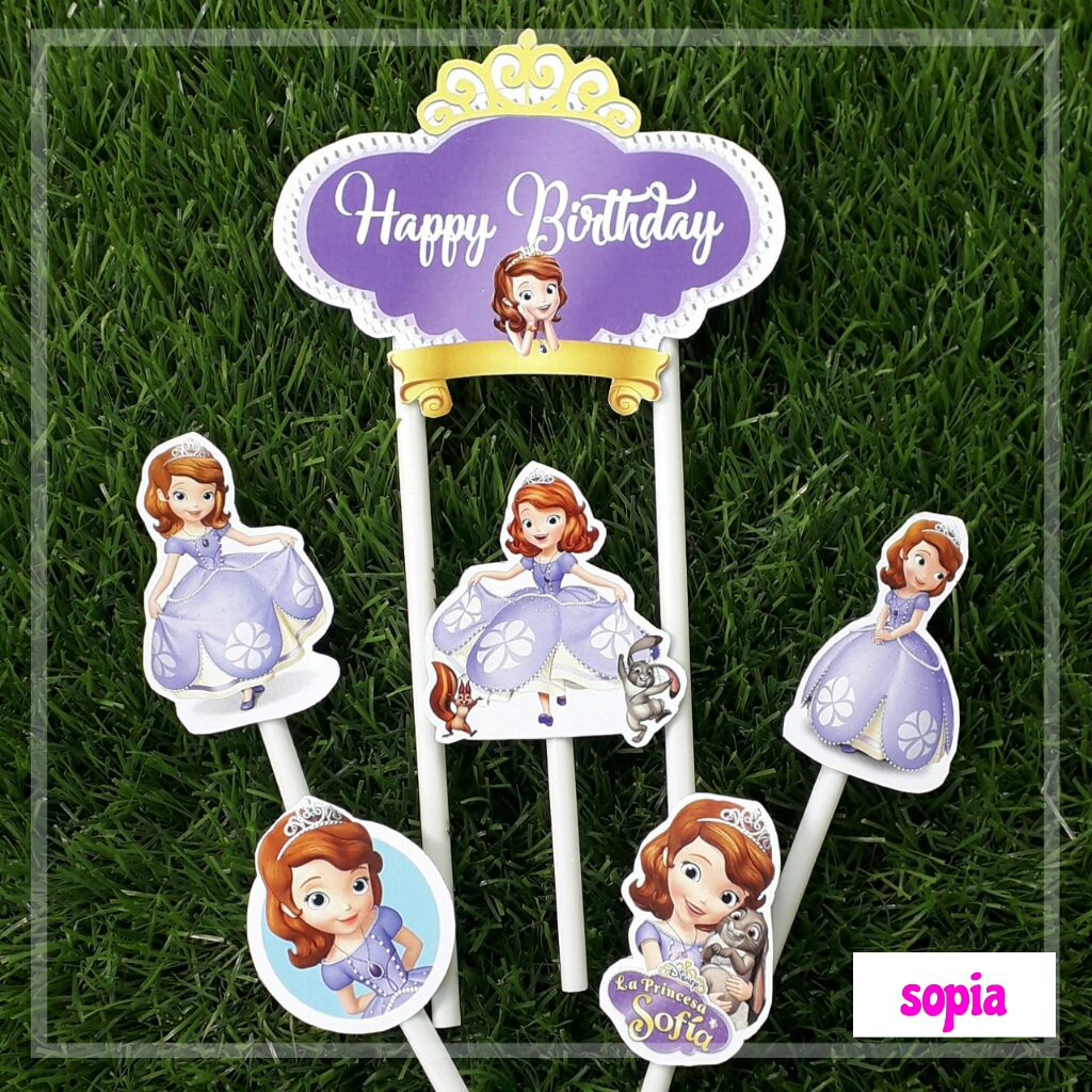 Sofia Hiasan Kue Ulang Tahun Satu Set Topper Toper Cake Karakter Sofia The First Lazada Indonesia