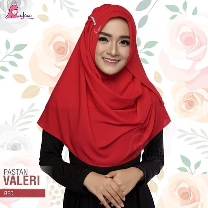 Pashina Instan Dewasa Pashtan Valeri Jilbab Instan Dewasa MiuLan Variasi Aksesoris Cantik Bahan Bubble Creppe Anti Tembem