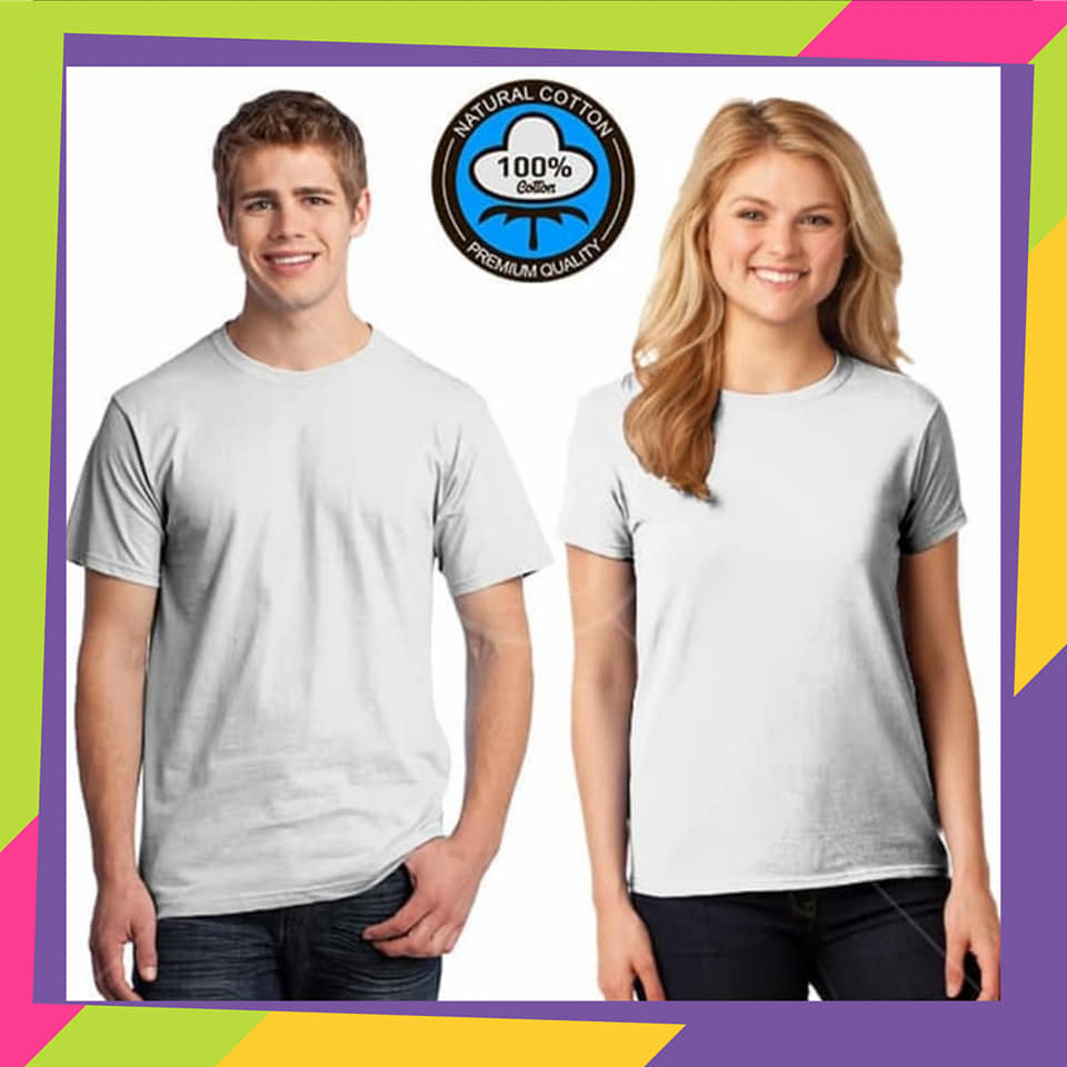 (COD) Kaos oblong polos lengan PENDEK warna PUTIH 100% SOFT KATUN 20S /  kaos oblong pendek PUTIH polos / kaos pendek putih polos / baju putih polos  