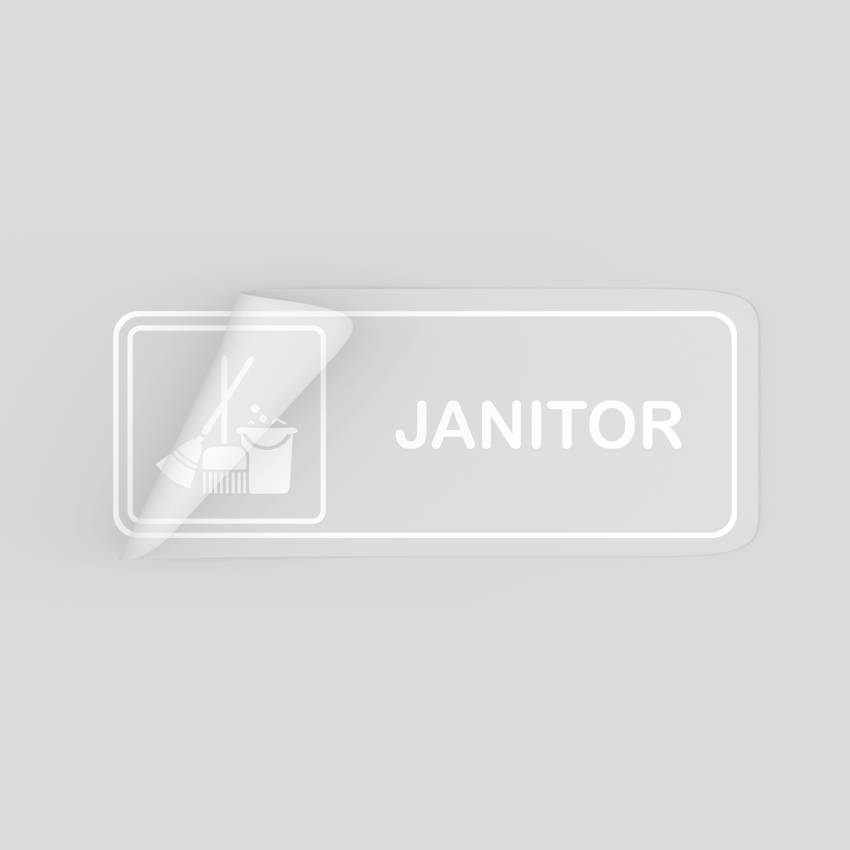 janitor room door sticker sign janitor stiker penanda ruangan