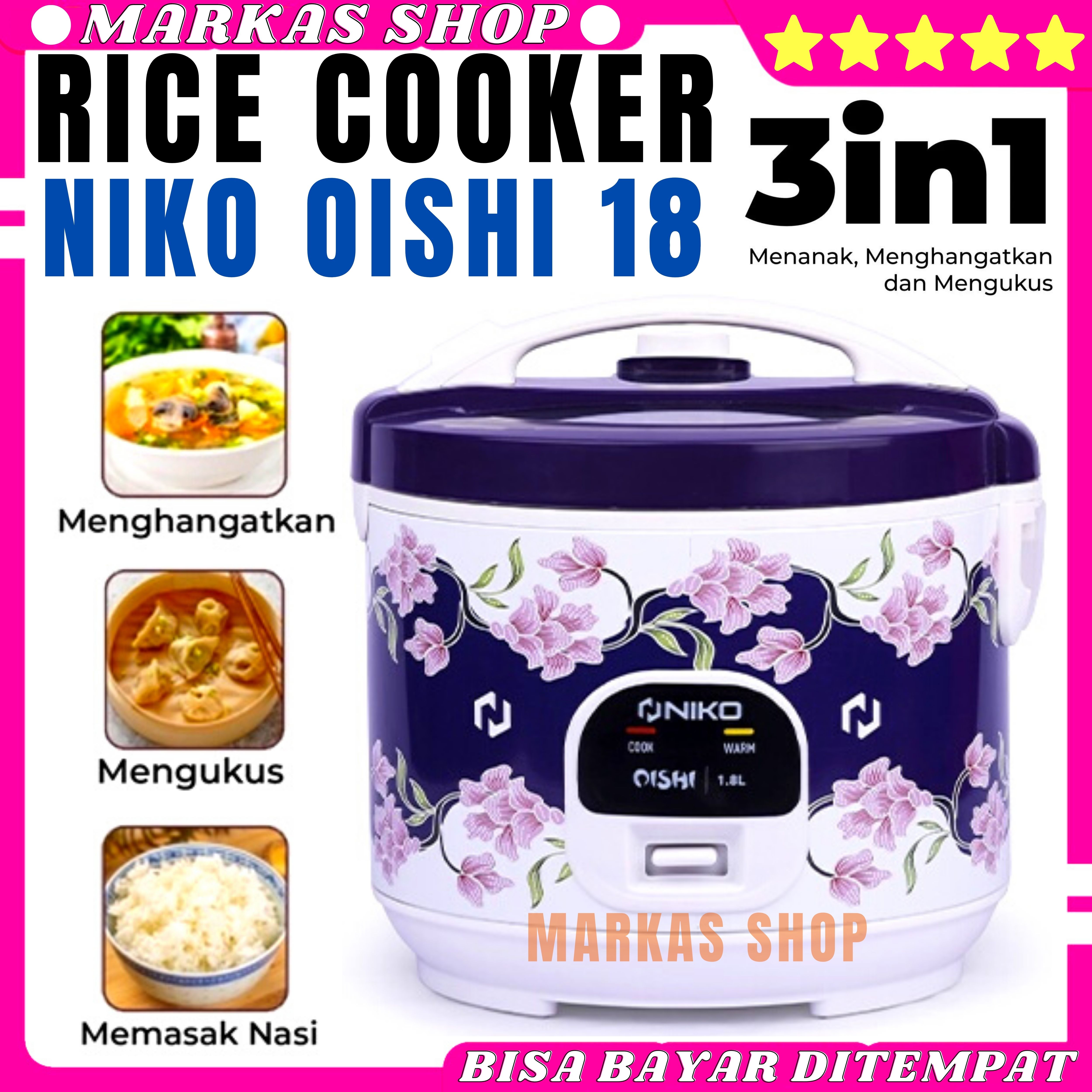 PROMO Rice Cooker / Mejikom NIKO OISHI 18 BATIK Penanak Nasi
