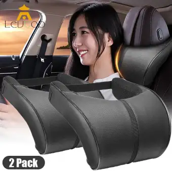 Levtop Car Seat Neck Pillow Car Headrest Pillow Pu Leather Head