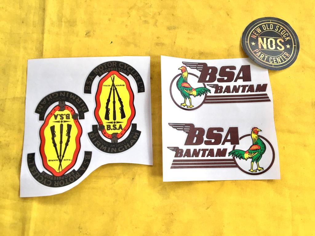 STRIPING STIKER STICKER MOTOR BSA BANTAM COPY ORIGINAL BAHAN TRANSPARAN