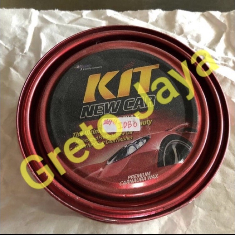 Kit Kaleng Merah New Car Paste Wax Poles Kompon Compound Mobil Motor