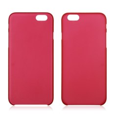 0.3 Mm Ultra Tipis Semi Transparan Jelas Casing Penutup Matte Kulit untuk iPhone 6/6 S 4.7 DARK RED (Luar Negeri)-Intl