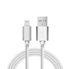 Huast 1.2 M Kabel Data Charger Usb untuk Iphone 6 6 S PLUS 5 S 5C SE Ipad 4 5 Mini 3 2 AC (Perak)