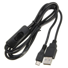 1.5 M USB Mikro Power Supply Pengisian Kabel dengan ON/OFF Switch untuk