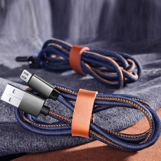 1 M Ponsel Usb Denim Dikepang Biaya Kabel Tanggal untuk Samsung/HTC/Huawei