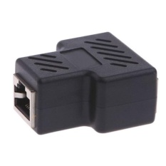 1 Sampai 2 Cara Lan Ethernet Jaringan Kabel RJ45 Wanita Splitter Konektor Adaptor-Internasional