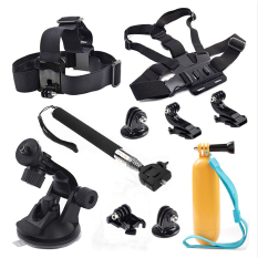 10-In-1 Kamera Olahraga Aksesoris Kit untuk GOPRO HERO 4/3/3 +/SJ4000 /SJ5000/SJCAM/Xiaoyi-Hitam