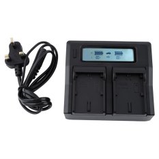 100-240 V LCD Menampilkan Dua Saluran Charger untuk Canon LP-E6 Eos5dmark 60d70d80d Seri UK Plug-Intl