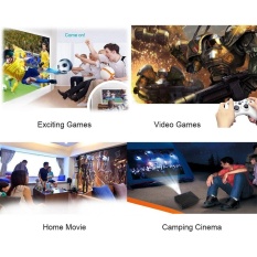 1000 Lumens 1080 Pmultimedia Portabel HD Proyektor LED Rumah Theater Projector Internasional