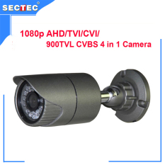 1080 P AHD/TVI/CVI/900TVL CVBS 4 In 1 Kamera dengan IR CUT, OSD 24 Pcs IR-LED, Rentang IR 20 M Waterproof IR Bullet Camera CCTV KAMERA