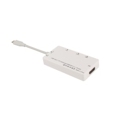 1080 P USB Tipe C untuk VGA/Audio/HDMI/DP 4 In 1 Dongle Converter Adaptor WH -Intl
