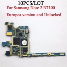 10 Pcs/lot Original Motherboard untuk Samsung Galaxy Note 2 N7100 Mainboard System Board dengan Chips Europea Versi-Intl