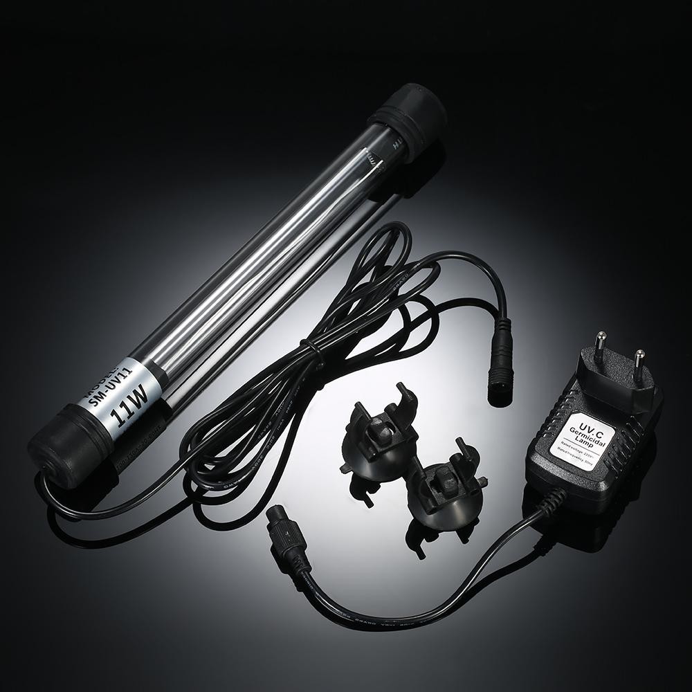 11W UV Sterilization Lamp Light Submersible Ultraviolet Sterilizer Water Disinfection for Aquarium Fish Tank Pond AC220-240V - intl