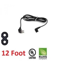 12 Kaki Penggantian TV Kabel Daya untuk Samsung PN 3903-000853 3903-000599 90 ° Angled 2 Prong Gambar 8-Intl