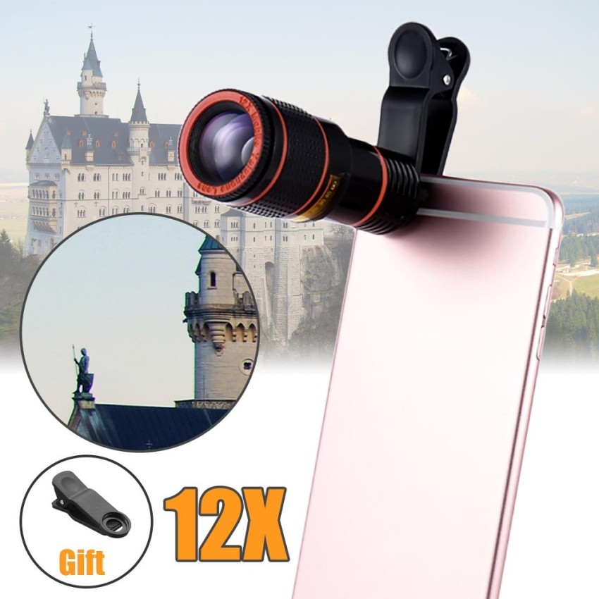 12X Optical Zoom Clip-on Lensa Kamera HD Teleskop untuk Universal Ponsel-Intl