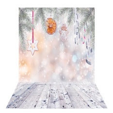 1.5*2 M Fotografi Latar Belakang Backdrop Digital Cetak Natal Lantai Kayu Pola untuk Foto Studio-Internasional