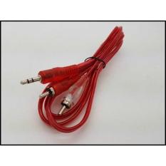 1.5 m Kabel 3.5mm to RCA transparan Stereo Audio dari HP ke Speaker