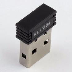 150 Mbps Wireless Mini USB Wifi Dongle Adaptor USB2.0 untuk Laptop PC/Desktop/MAC (Hitam) -Intl