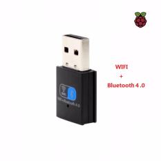 150 Mbps Wireless USB2.0 Adaptor + Bluetooth 4.0 Wifi Dongle 2 In 1 Wireless WiFi Card untuk PC/Laptop /Desktop (Hitam) -Intl