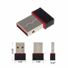 150 Mbps WIFI Nirkabel Adaptor untuk Sistem Windows PC Desktop (Hitam)-Intl